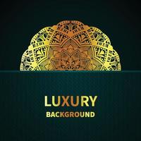 Ethnic arabesque mandala pattern color background vector