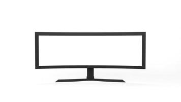 Computer Monoblock Monitor Display Isolated , 3D render photo