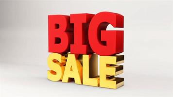 3d  BIG sale word  , 3D render photo