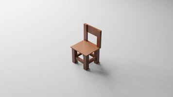 concepto de negocio de silla vacía, render 3d foto