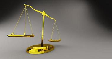 Scales of justice Law scales 3D render photo