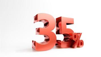 Red price promotion symbol , 3D render photo