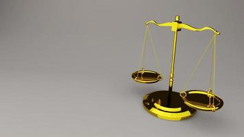 Scales of justice Law scales 3D render