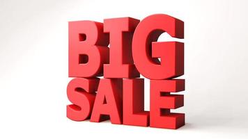 3d  BIG sale word  , 3D render photo