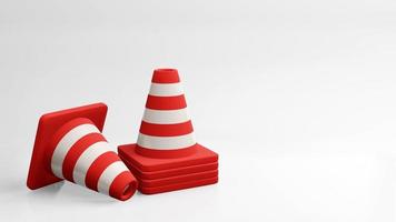 Traffic cones road cones 3d rendering photo