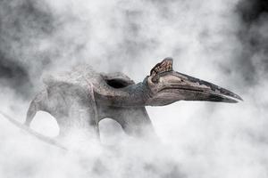 Quetzalcoatlus ,dinosaur on smoke background photo