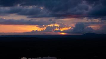 Landscape of the sky during twilight or sunset. photo