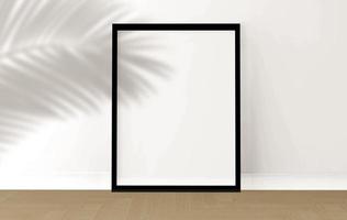 Picture frame in the room , 3d rendering , mockups design photo