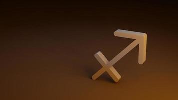 zodiac symbol SAGITTARIUS signs 3D rendering photo