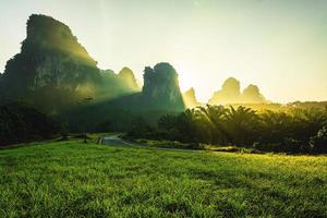 Landscape of mountain in krabi province Thailand photo