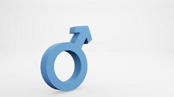 Male  Gender Symbol Isolated. 3D rendering photo