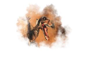 Dimorphodon Dinosaur on smoke background photo