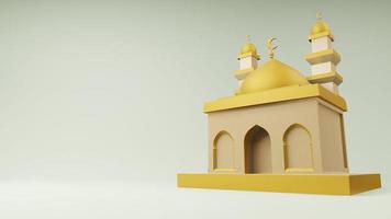 mosque Islamic display 3d illustration 3D rendering photo