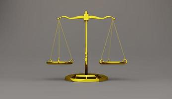 Scales of justice Law scales 3D render photo