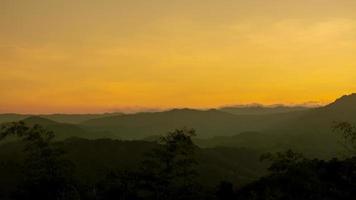 Mountain landscape in the time before sunrise photo