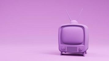 television TV vintage design , 3d rendering photo