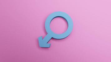 Male Gender Symbol . 3D rendering photo