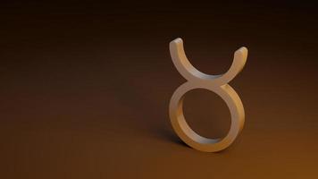 zodiac symbol TAURUS signs 3D rendering photo