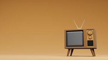 televisión tv diseño vintage, renderizado 3d foto