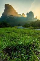 Landscape of mountain in krabi province Thailand photo