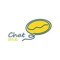 Chat with balloons. Creative Idea logo design. Vector illustration