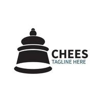 Chess logo with black lines. vector illustration.