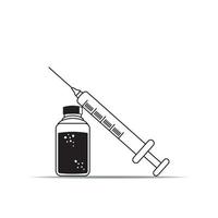 inyectar vacuna dibujo ilustración vectorial vector