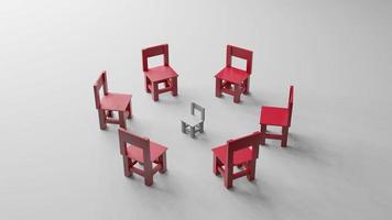 Empty chair Business Concept , 3D render photo