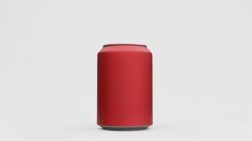 Aluminium  can or soda pack mock up  isolated on white background. 3D rendering photo