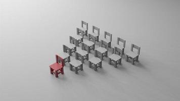 Empty chair Business Concept , 3D render photo