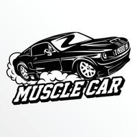 coche de carreras, inspiración para el diseño del logotipo, elemento de diseño para el logotipo, afiche, tarjeta, pancarta, emblema, camiseta. ilustración vectorial vector