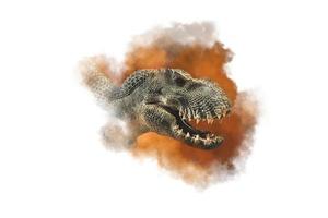 Tyrannosaurus T-rex ,dinosaur on white background photo