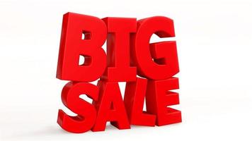 3d  BIG sale word  , 3D render photo