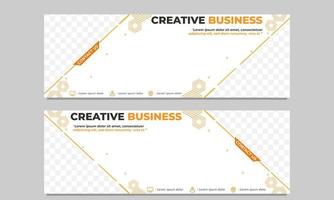 plantilla de banner horizontal de negocios creativos vector