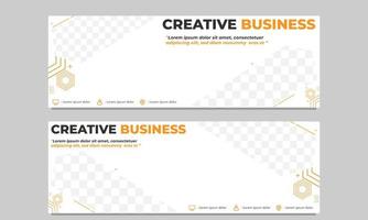 plantilla de banner horizontal de negocios creativos vector