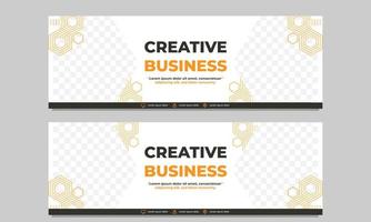 creative business horizontal banner template vector