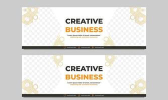 plantilla de banner horizontal de negocios creativos vector