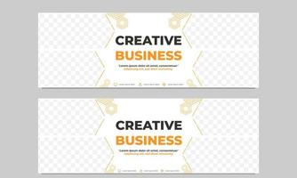 plantilla de banner horizontal de negocios creativos vector