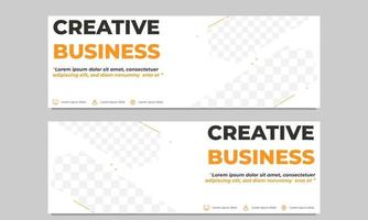 plantilla de banner horizontal de negocios creativos vector