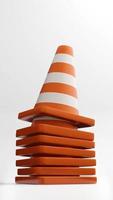 Traffic cones road cones 3d rendering photo