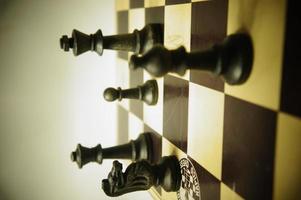 Chess Pawn, King, Queen, bishop, knight rook, black and white photo