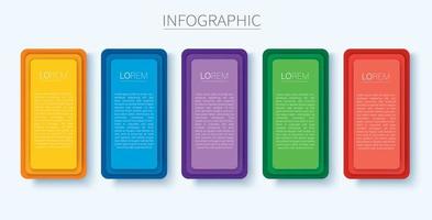 colorful square infographic vector template