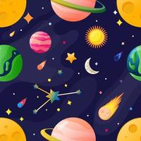 Celestials Bodies Space Seamless Pattern vector