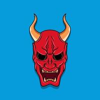 Oni japanese devil mask, Vector illustration eps.10