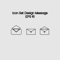 chatbox app message logo icon set for eps 10 app vector