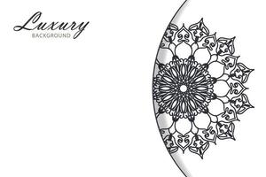 Beautiful vector hand drawn indian ornament mandala on background style.