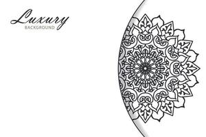 Beautiful vector hand drawn indian ornament mandala on background style.