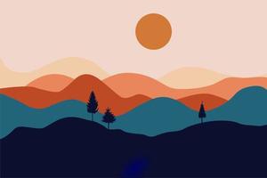 Twilight Painting Background That Is Clean And Pleasing To The Eye vector