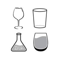 glass pack, glass icon, glass element vector