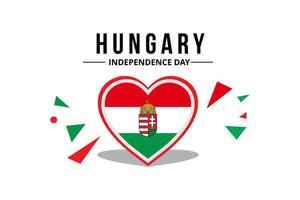 hungary flag and country coat of arms vector